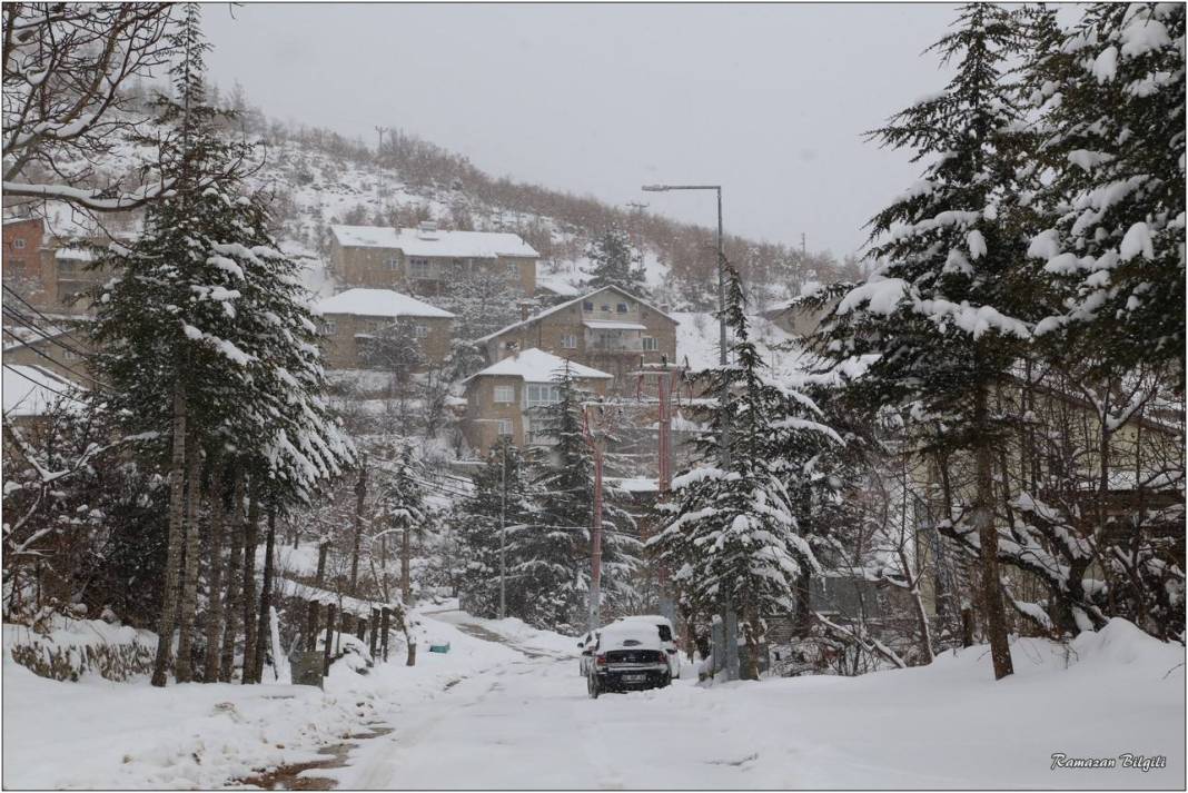 Konya’nın karla kaplı ilçesinden kartpostallık kareler 29